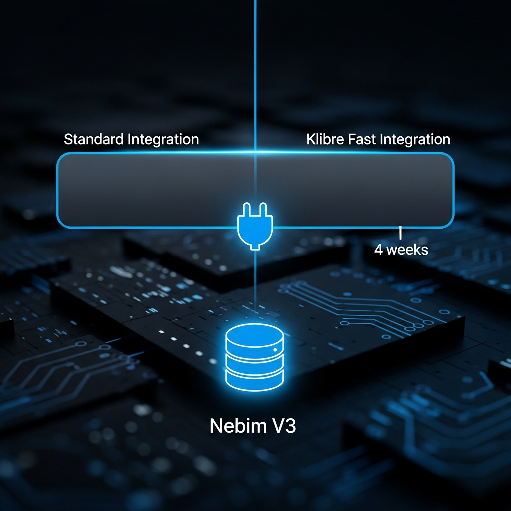 Timeline comparison showing the accelerated 4-week integration process.