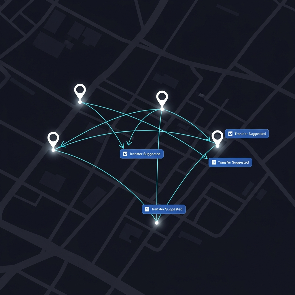 Klibre'nin Transfer Optimizasyon Paneli gerçek zamanlı stok dengeleme fırsatlarını gösteriyor.